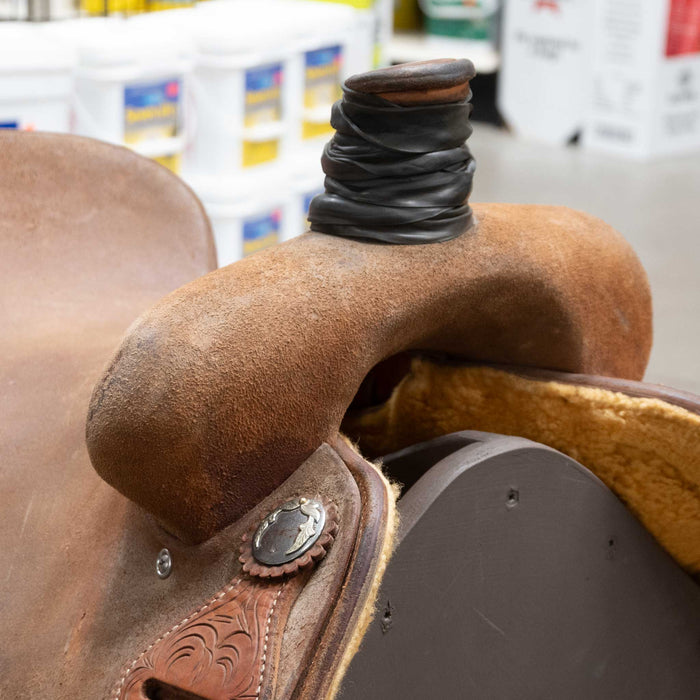 16" USED JEFF SMITH TEAM ROPING SADDLE