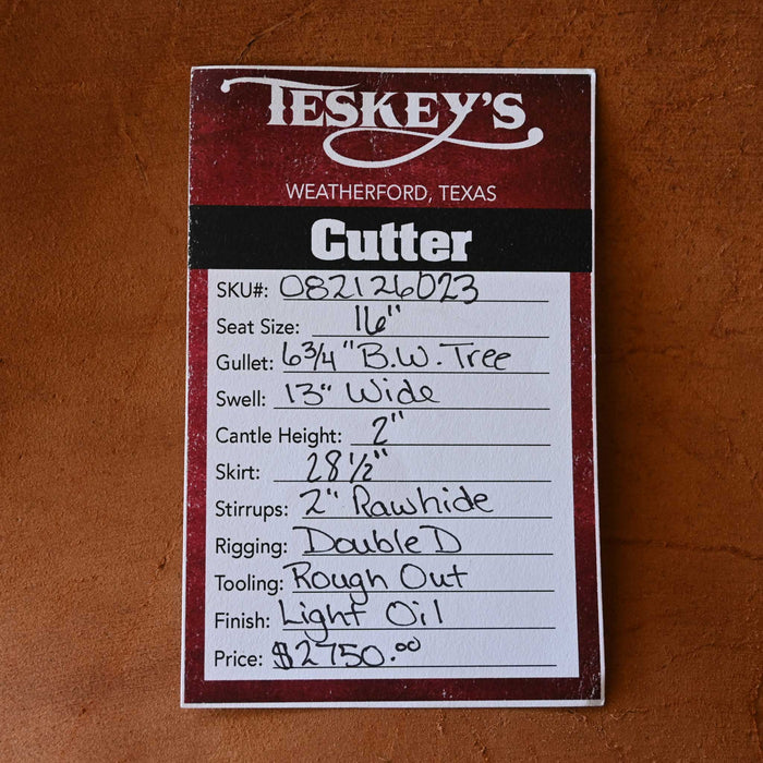 16" TESKEY'S PRO CUTTER  SADDLE