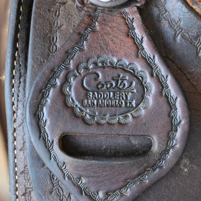 14" USED COATS TEAM ROPING SADDLE