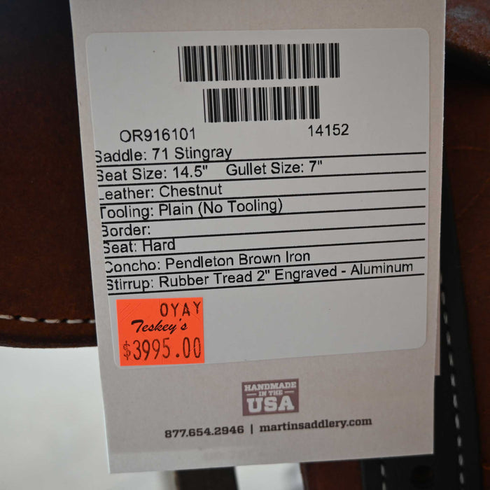 14.5" MARTIN STINGRAY BARREL SADDLE