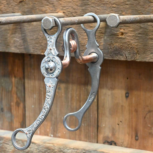 Josh Ownbey Cowboy Line High Port with Copper Rings Bit  - JO055 Tack - Bits Josh Ownbey Cowboy Line   