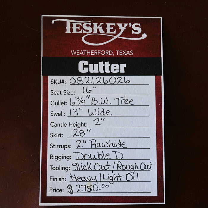 16" TESKEY'S PRO CUTTER SADDLE