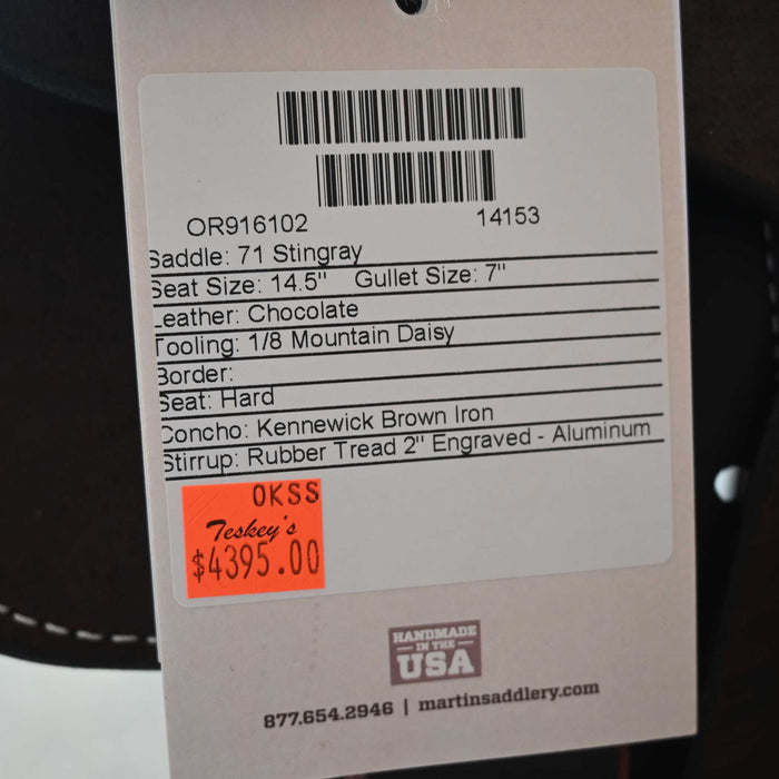 14.5" MARTIN STINGRAY BARREL SADDLE