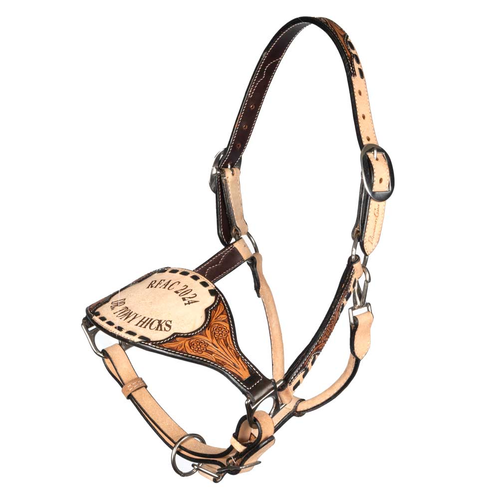 Trophy Bronc Nose Leather Halter Customs & Awards - Halters Trophy