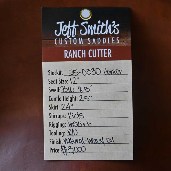 12" JEFF SMITH JUNIOR BUSTER WELCH RANCH CUTTER SADDLE Saddles - New Jeff Smith