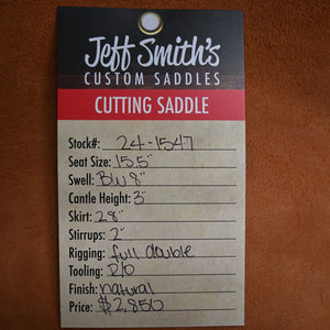 15.5" JEFF SMITH CUTTING SADDLE Saddles Jeff Smith