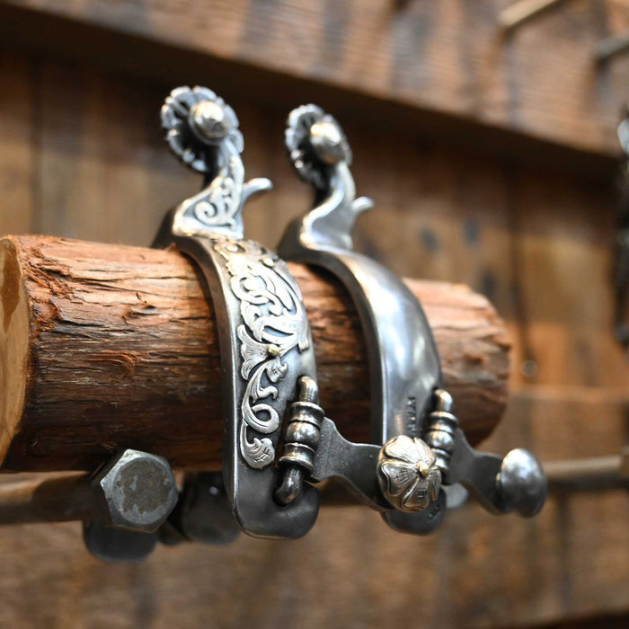 Kerry Kelley Silver Mounted 4pt. Spurs