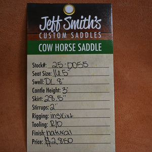 16.5" JEFF SMITH COW HORSE SADDLE Saddles Jeff Smith