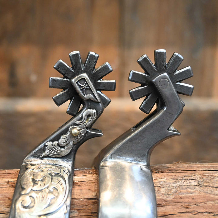 Kerry Kelley Silver Mounted 10pt. Spurs