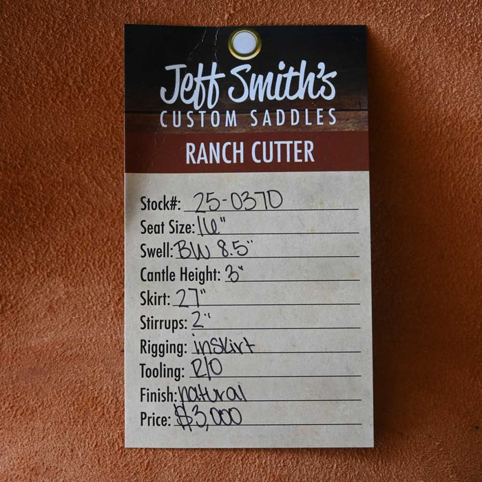 16" JEFF SMITH BUSTER WELCH RANCH CUTTER SADDLE Saddles - New Jeff Smith
