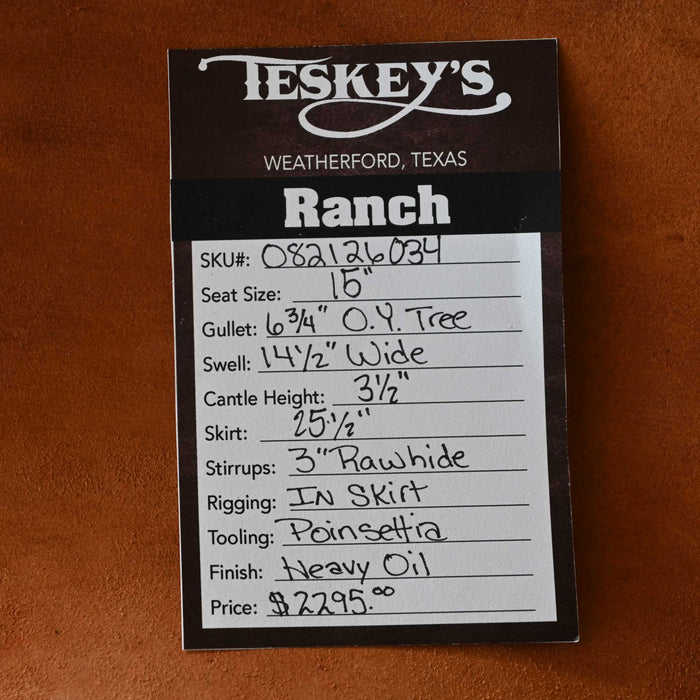 15" TESKEY'S RANCH SADDLE