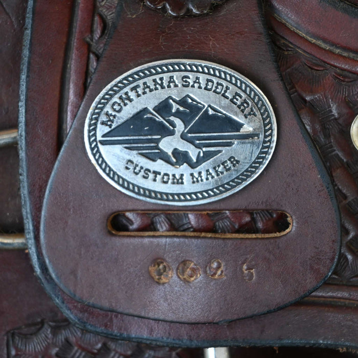 15.5" USED MONTANA SADDLERY POST HORN SADDLE