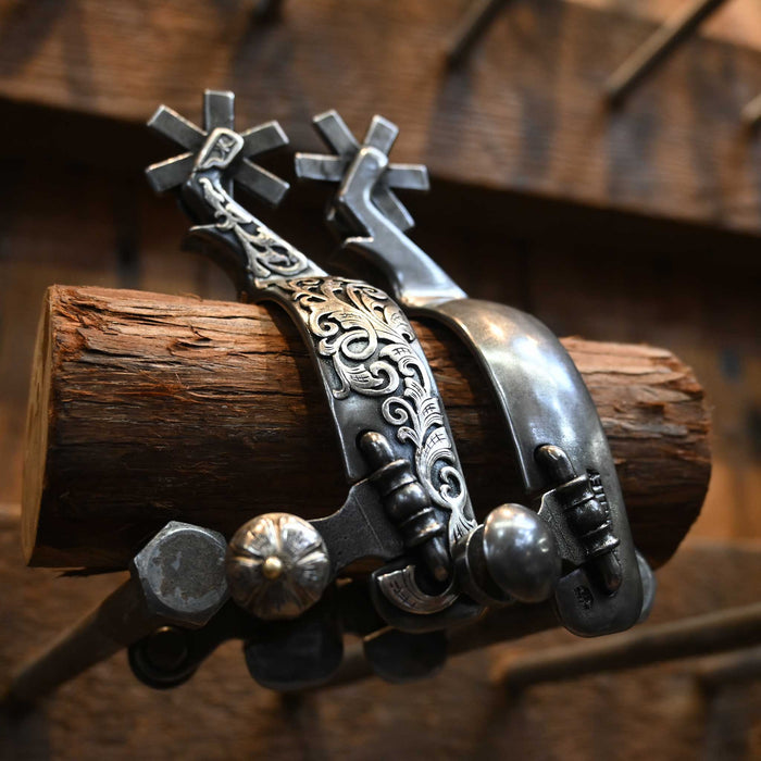 Kerry Kelley Silver Mounted 6pt. Spurs