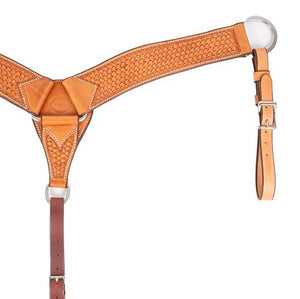 Teskey's 2 3/4" Basket Stamped Breast Collar Tack - Breast Collars Teskey's