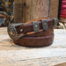 1990's 45" Antique Ostrich Belt Sterling Silver & 14K Ranger Buckle Set Collectibles MISC
