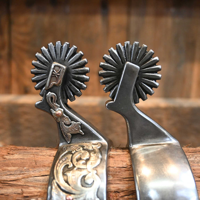 Kerry Kelley Silver Mounted 21pt. Spurs