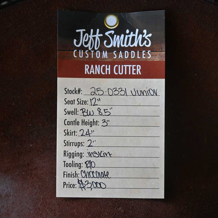 12" JEFF SMITH JUNIOR BUSTER WELCH RANCH CUTTER SADDLE Saddles - New Jeff Smith