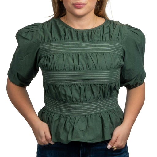 Ruched Peplum Top WOMEN - Clothing - Tops - Long Sleeved TCEC