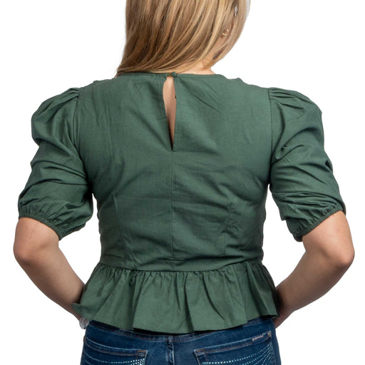 Ruched Peplum Top WOMEN - Clothing - Tops - Long Sleeved TCEC