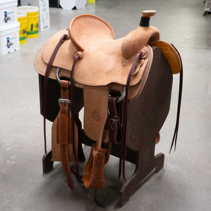 14" TESKEY'S TEAM ROPING SADDLE Saddles - New Teskey's Saddlery