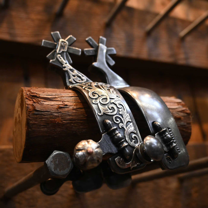 Kerry Kelley Silver Mounted 6pt. Spurs