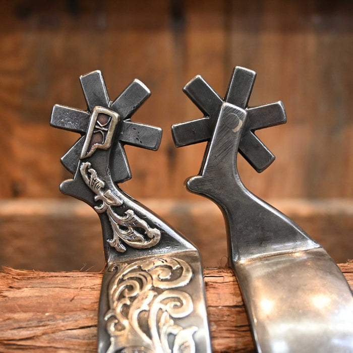 Kerry Kelley Silver Mounted 6pt. Spurs