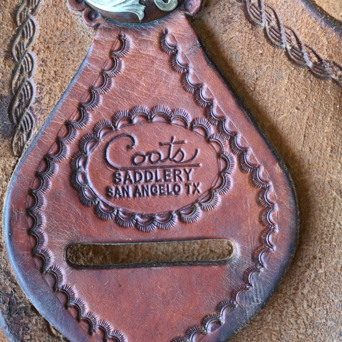 17.5" USED COATS TEAM ROPING SADDLE Saddles - Used Coats Saddlery