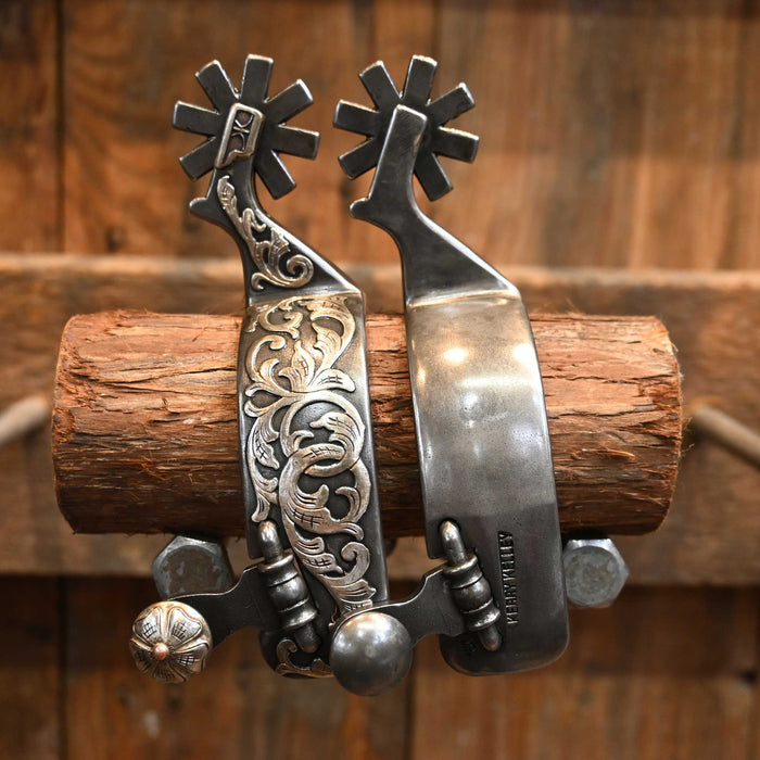 Kerry Kelley Silver Mounted 8pt. Spurs