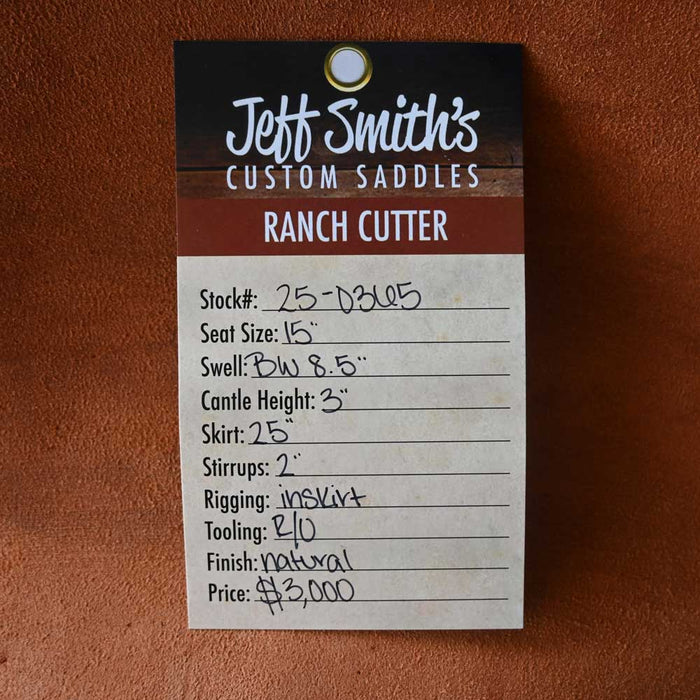15" JEFF SMITH BUSTER WELCH RANCH CUTTER SADDLE Saddles - New Jeff Smith