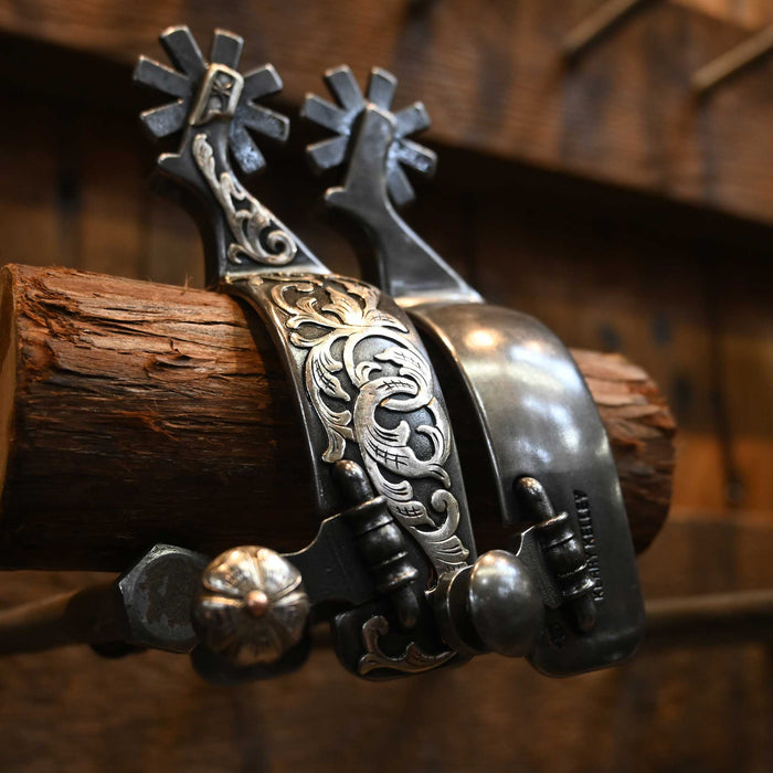 Kerry Kelley Silver Mounted 8pt. Spurs