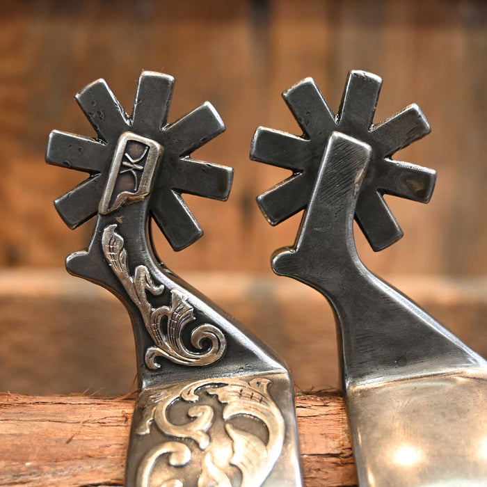 Kerry Kelley Silver Mounted 8pt. Spurs