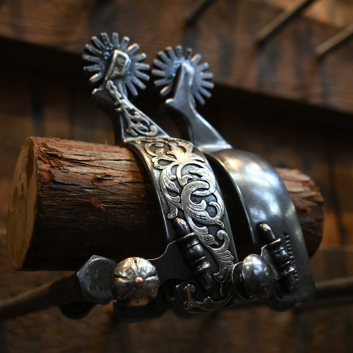 Kerry Kelley Silver Mounted 17pt. Spurs