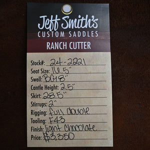 16.5" JEFF SMITH RANCH CUTTER SADDLE Saddles Jeff Smith