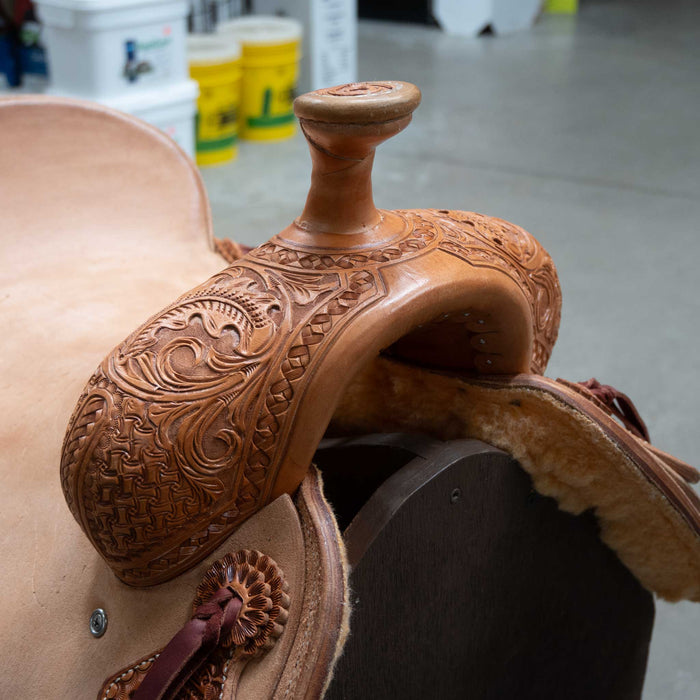 16" TESKEY'S RANCH CUTTER SADDLE Saddles - New Teskey's Saddlery