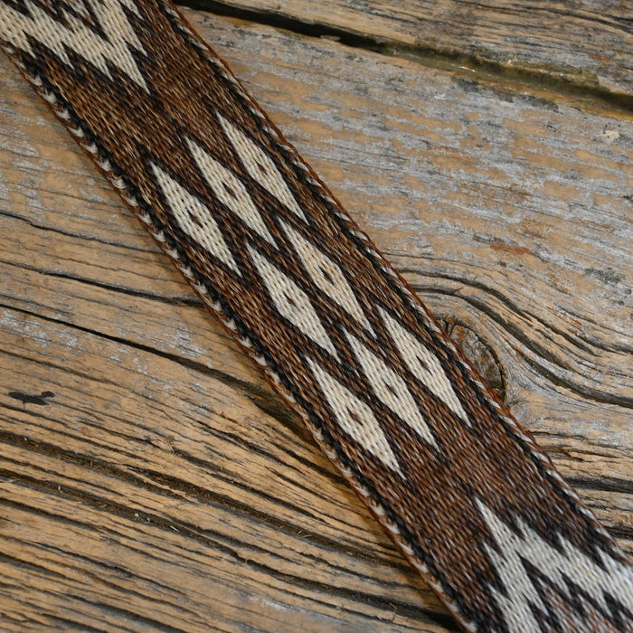30"Prison made Hitched Horse Hair with tooled ends Belt - Great condiiton