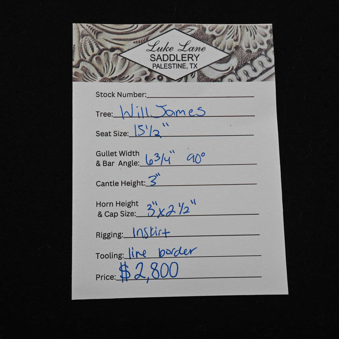 15.5" LUKE LANE RANCH SADDLE