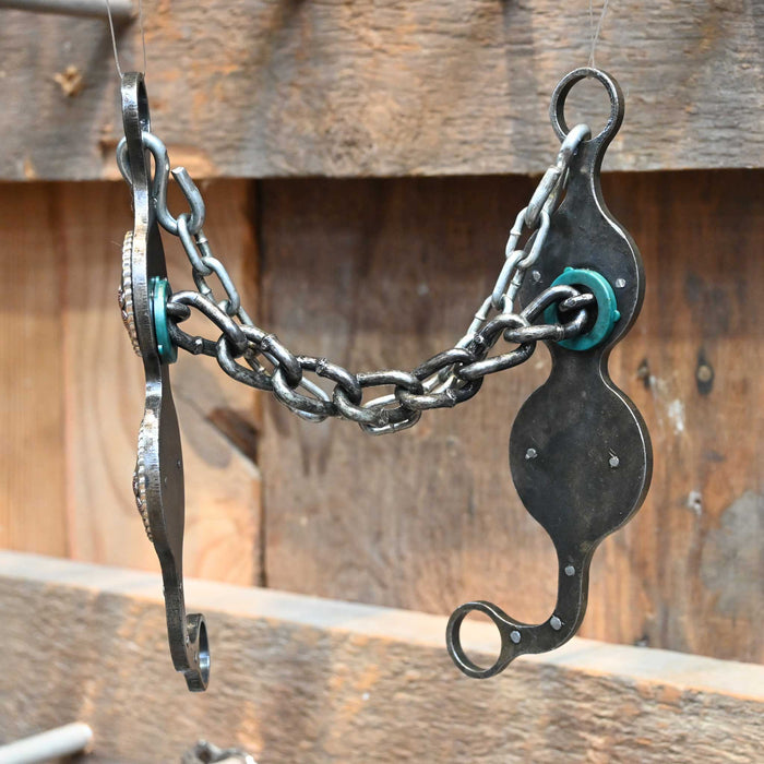 Paul Petska Chain Bit w/Copper Flower Conchos