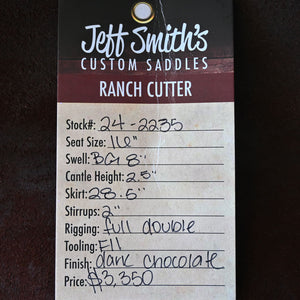 16" JEFF SMITH RANCH CUTTER SADDLE Saddles Jeff Smith