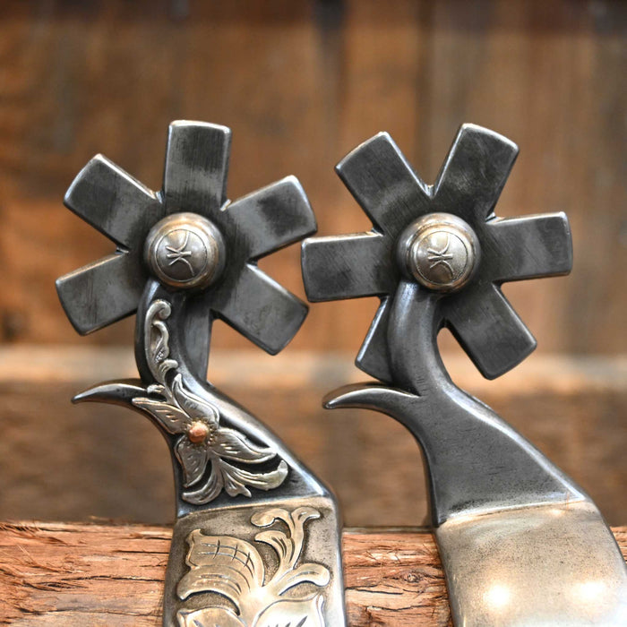 Kerry Kelley Silver Mounted 6pt. Spurs