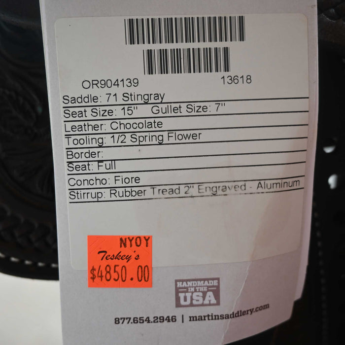 15" MARTIN STINGRAY BARREL SADDLE Saddles - New Martin Saddlery