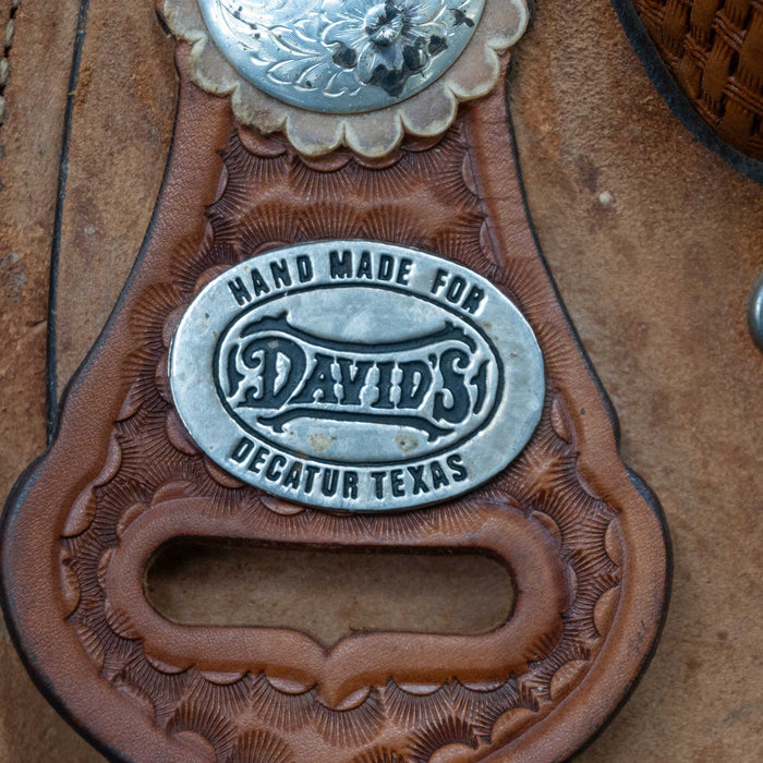 14" USED DAVID'S TEAM ROPING SADDLE