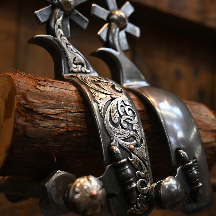 Kerry Kelley Silver Mounted 6pt. Spurs