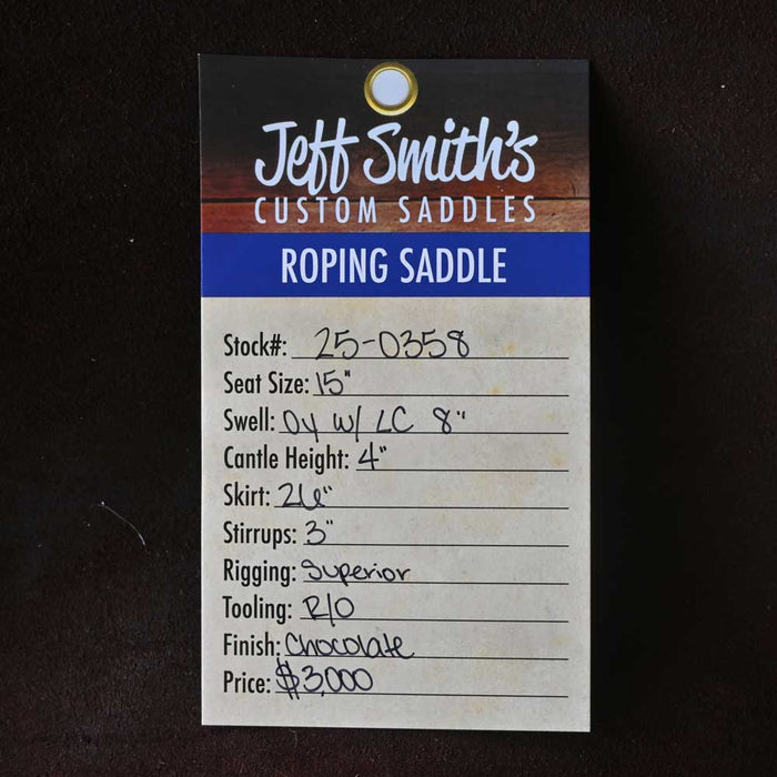 15" JEFF SMITH ROPING SADDLE Saddles - New Jeff Smith