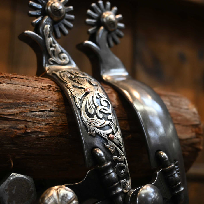 Kerry Kelley Silver Mounted 14pt. Spurs