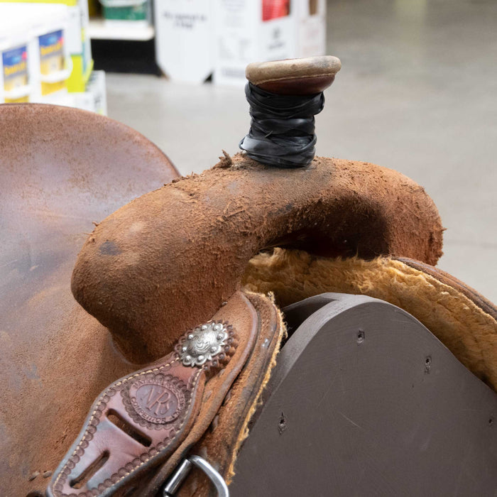 14" USED NRS TEAM ROPING SADDLE