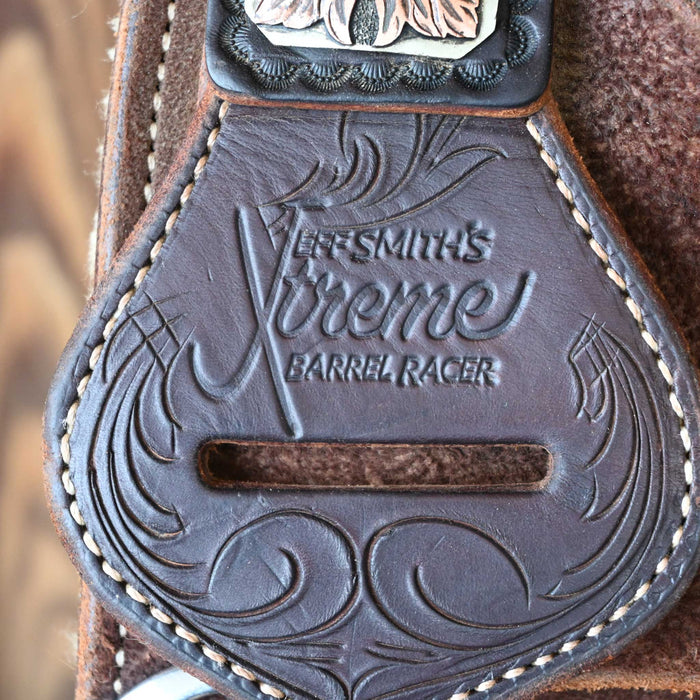 15" USED JEFF SMITH XTREME BARREL SADDLE Saddles - Used Jeff Smith