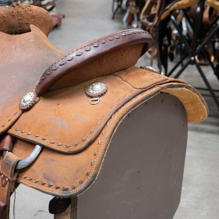 14" USED NRS TEAM ROPING SADDLE