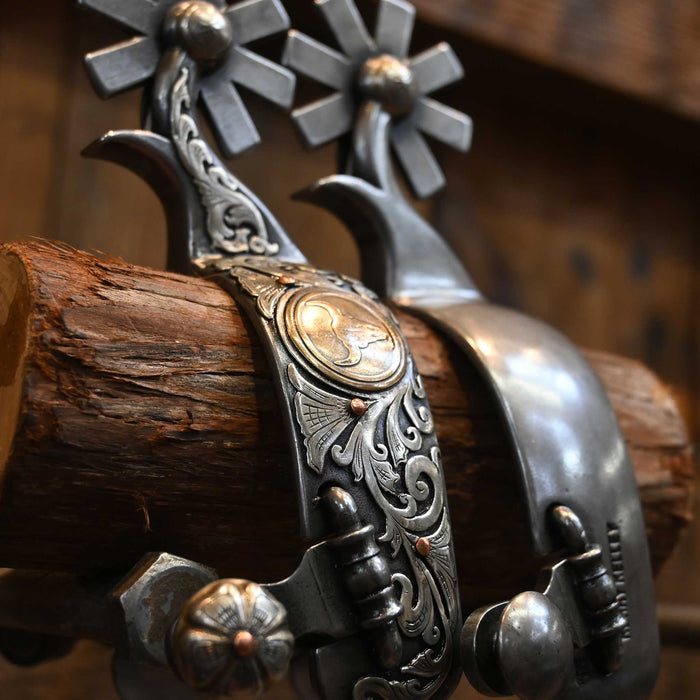 Kerry Kelley Silver Mounted 8pt. Spurs