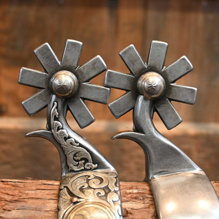 Kerry Kelley Silver Mounted 8pt. Spurs