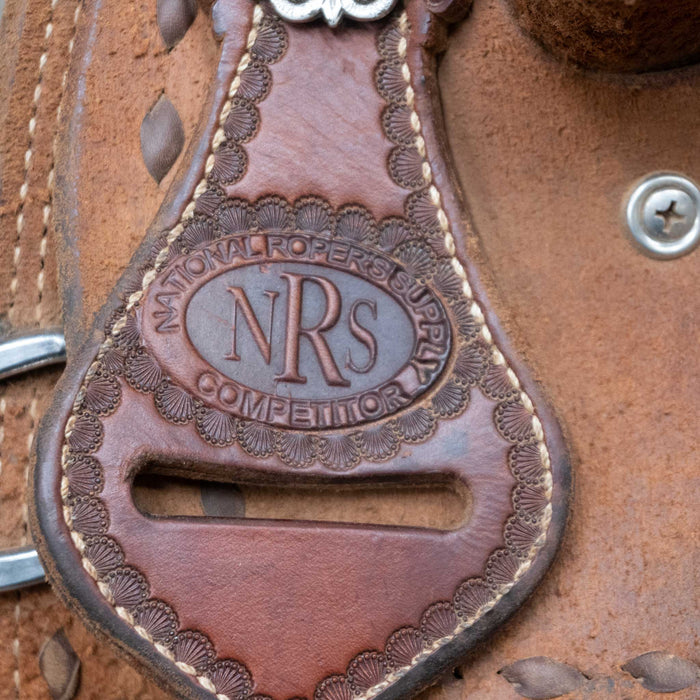 14" USED NRS TEAM ROPING SADDLE